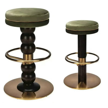 Italian Designer Stainless Steek Bar Stool Minimalist Modern High Stool Luxurious Backrest for Dining Outdoor Bars Hotels
