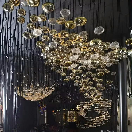 Modern Creative Customized Crystal Luxury Hanging Ceiling Chandelier For Hotel Lobby Pendant Light
