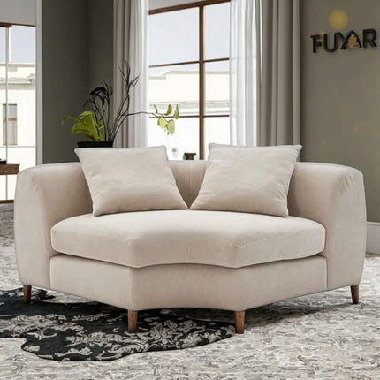 Luxury Modern Indoor Modular One Seat Sofa Set Nordic Style Upholstered Fabric Couch Decor Living Room Apartment Home Furniture