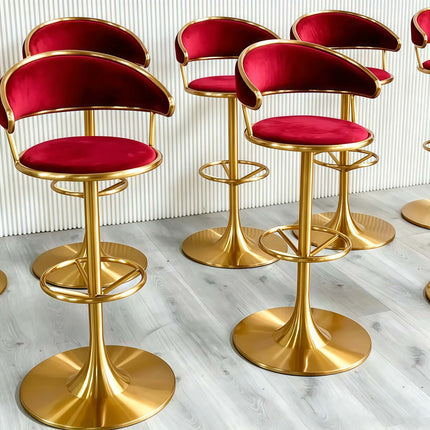 Modern Simple Home bar Chair Light Luxury Hotel Front Desk Stainless Steel High Chair Designer bar Chair