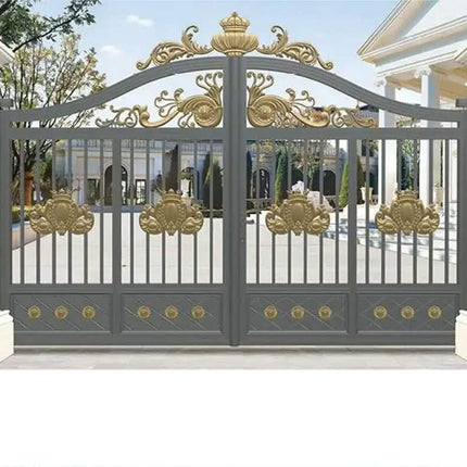 Villa Luxury Custom Security Entrance Sliding Driveway Aluminum Gates Wrought Iron Main Gate Design