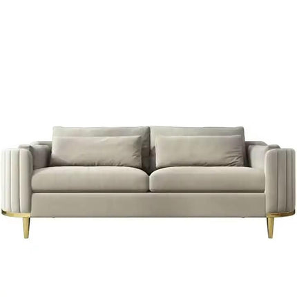 Multi-seat Velvet Sofa with High Resilience Sponge, Non-slip Quiet Comfortable for Living Room & Bedroom