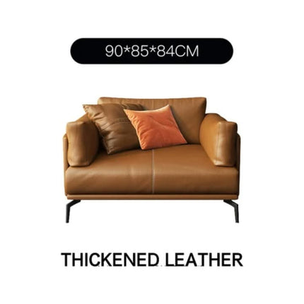 Light Luxury Orange Grain PU Leather Office Reception Sofa Seat Modern Design Style for CEO Room Hot Sales Furniture For  Schools