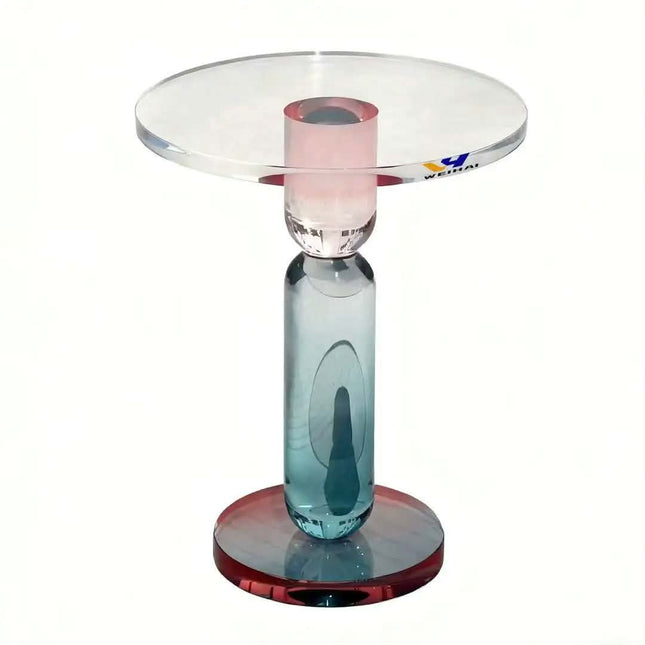 Designer Gradient Color Round Acrylic Coffee Table Italian Modern Art Side&End Table Multifunctional Nightstand For Living Room