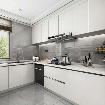 Modern Minimalist Solid Wood Kitchen Cabinets Custom Modular Durable Storage Kitchen Cabinets