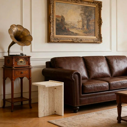 Simple Modern Luxury Marble Side Table For Living Room Sofa Coffee Table Corner Table Bedroom Sample Room with Storage