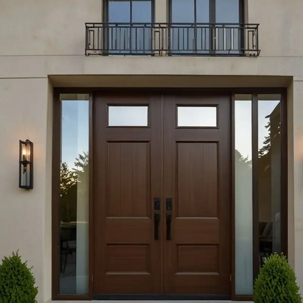 European Style Ornate Carved Warm Insulated Elegant Villa Main Entrance Exterior Wood Door