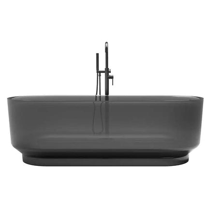 Freestanding Ordinary Transparent Resin Oval Bathtub wilt Full Skirt Light Luxury Design for Hotel Homestay Household Use