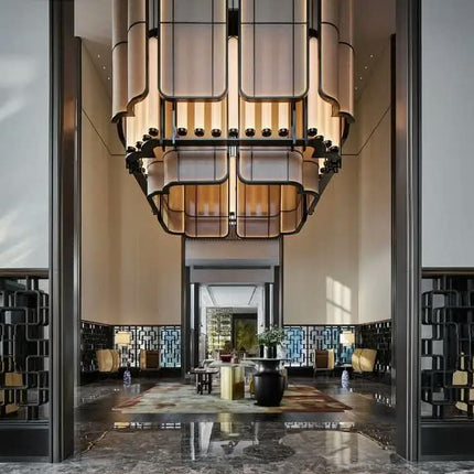 Luxury Glass Chandelier For Hotel Lobby Super Market Wedding Hotel New Design Large Pendant Light