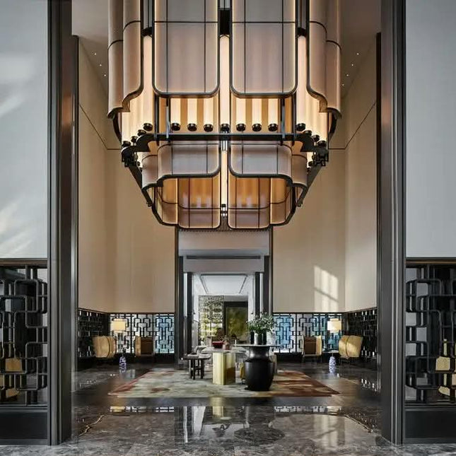 Luxury Glass Chandelier For Hotel Lobby Super Market Wedding Hotel New Design Large Pendant Light