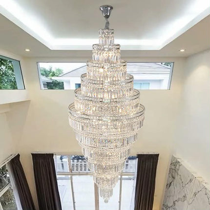 Customizable Large Luxury Empire Hotel Chandelier with Remote Control Crystal Lighting