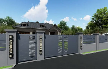 Electric Driveway Cast Cantilaver Sliding Barrier Door Aluminum Gate
