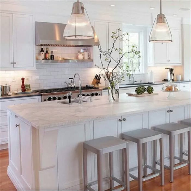 CBMmart Smart Complete Set Modular Kitchen Cabinets with Laminate Countertop Modern Shaker Design Wood/Metal Construction