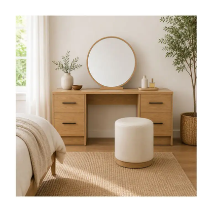 Modern Four Drawer Dressing Table, Independent Melamine Dressing Table, Suitable for Bedrooms