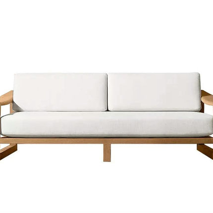 Solid Teak Outdoor Sofa Set Slatted Coffee Table Mountain Villa Terrace Furniture