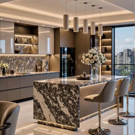 Hotel Project America Style Home Furniture Modern MDF Wood Design RTA Kitchen Cabinet