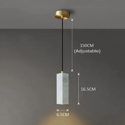 Wabi Sabi LED Yellow Travertine Marble Pendant Lamp Nordic Stone Hanging Light For Dining Table Bar- Chandeliers Pendant Lights