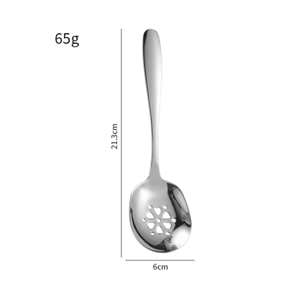 High Quality Customizable Stainless Steel 304 Round Soup Spoon Big Metal Soup Spoon Slotted Spoon for Buffet