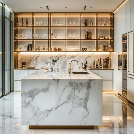 Luxury Custom Stainless Steel Kitchen Cabinets and Wardrobes Modern Design For Apartment Home Furniture Solutions