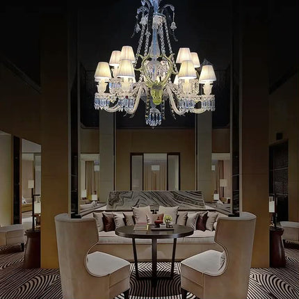 Light Luxury Modern Crystal Chandelier Customized Villa Engineering Hotel Lobby