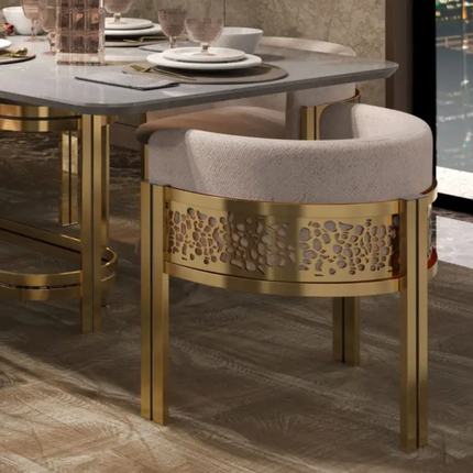 Modern Exclusive Curved Velvet Chair – Gold Stainless Steel Frame, Stylish Accent Seating for Home, Hotel, Cafe and Club
