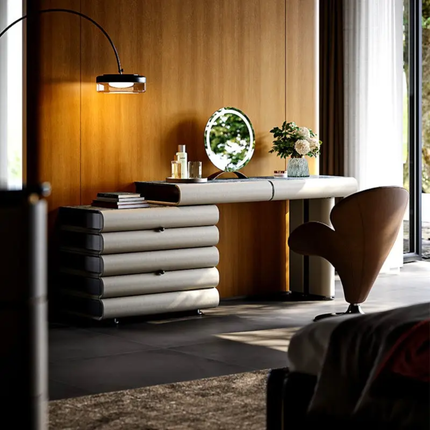 Multifunction Makeup Dresser- LED Lighted Vanity, Modern Bedroom Furniture For Home Hotel or Apartment
