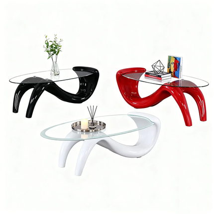 Made of FiberGlass Contemporary Classic Design Center Table Modern Oval FRP Coffee Table For Home or Hotel Furniture