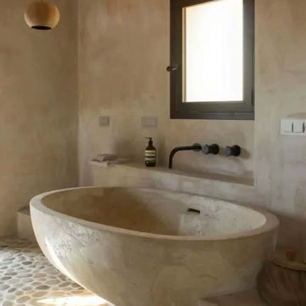 Stylist Porcelain Enameled Eco-Friendly Bathtub With Textured Surface Modern Rustic-Chic Bathroom Ambiance Massage For Adults