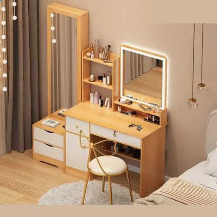 Nordic Full-Length Mirror Dressing Table Bedroom Furniture Dressing Table Console Storage Table With Mirror