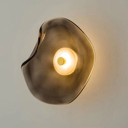 Modern Minimalist Irregular Round Glass Wall Lamp Led Lamp For Bedside Background Wall Living Room Wall Lights for Home Decor