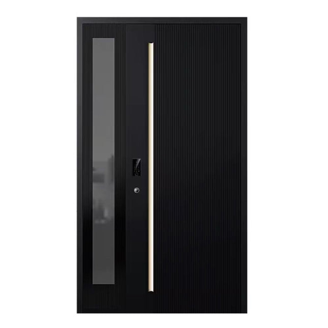 ZEKIN USA Residential Project Modern Main Entrance Exterior Door Channel Cast Aluminum Security Front Pivot Entry Doors
