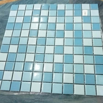 Reflective Glass Pool Tile Durable Swimming Pool Mosaic Modern Decorative Tile Sheet