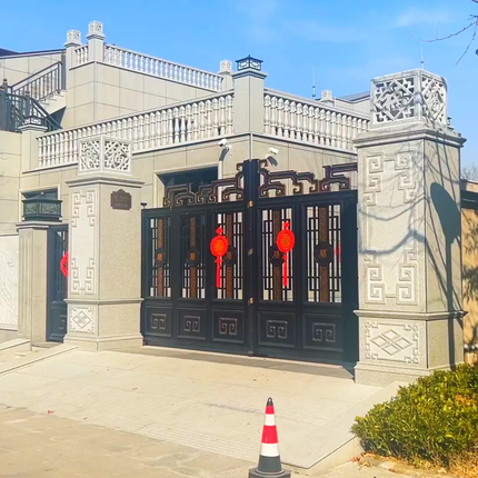 European Design Modern Aluminum Gates Wrought Aluminum Driveway House Security with Automatic Opening For Hotels and Apartments