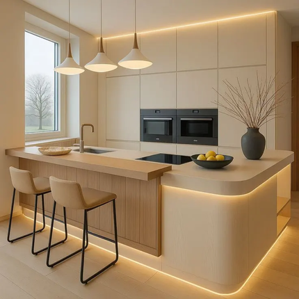 CBMmart High End Modern Custom Made Kitchen Cabinet Dark Grey Matt Lacquer Finish Made in China