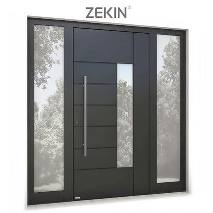 Customized Size Modern Exterior Door Aluminum Modern Entrance America Italy Metal Pivot Door Entry Doors Security Gate