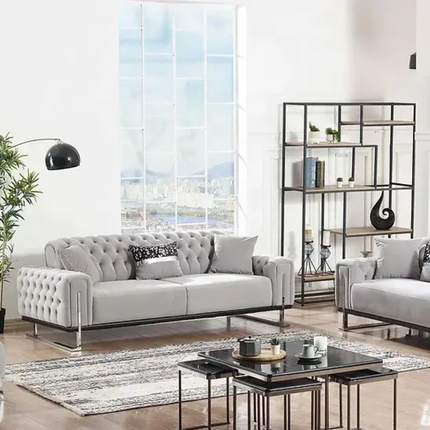 Contemporary Luxury Modern Chesterfield Sectional Sofa for Living Room