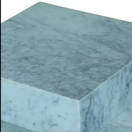 Customized Color Marble Side Table Modern Handmade Square Block Accent Table Luxury Nightstand Dining Living Apartment Hotel