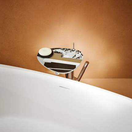 Freestanding Traditional Artificial Stone Bathtub Whirlpool Combo Massage Drainer Diamond Shape 40 Jets 20Gal Capacity
