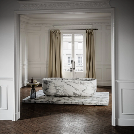 Luxury Arabescato White Marble Bathtub Bathroom Stone Bath Tub