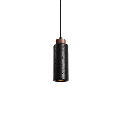 Travertine Led Pendant Light Kitchen Island Bedside Dining Room Restaurant Hotel Bar Hanging Droplight Black Stone