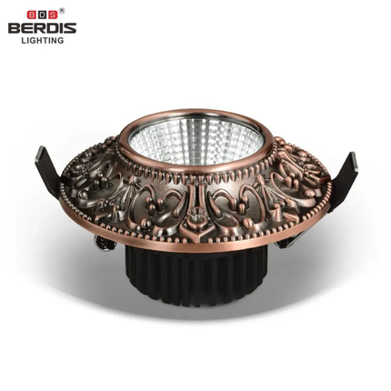 Classic Golden Recessed LED Light Italian Design Sophisticated Interior Illumination Masterpiece
