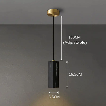 Wabi Sabi LED Yellow Travertine Marble Pendant Lamp Nordic Stone Hanging Light For Dining Table Bar- Chandeliers Pendant Lights