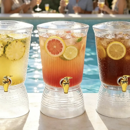 3 Gallon Plastic Punch Drink Dispenser Juice Containers with Lid For Party Ice Beverage Dispenser With Stand For Lemonade Soda
