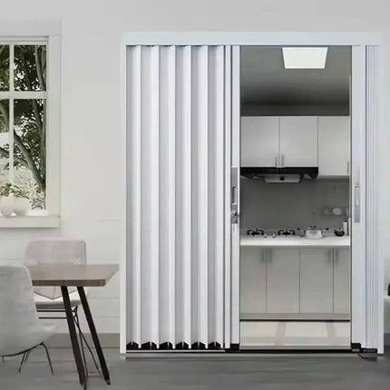 Modern Aluminum Alloy Interior Accordion Door with Sensor-Free Folding Screen for Bedroom Application