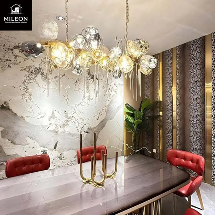 Custom-made Home Dining Room Furniture Luxury Decorative Gold Stainless Steel Frame Rectangular Dining Table Set
