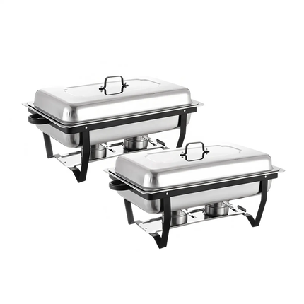 Luxury Black Stainless Steel Chafing Dish Large Capacity 11L Commercial Insulation Buffet Warmer Hotel Restaurant Catering