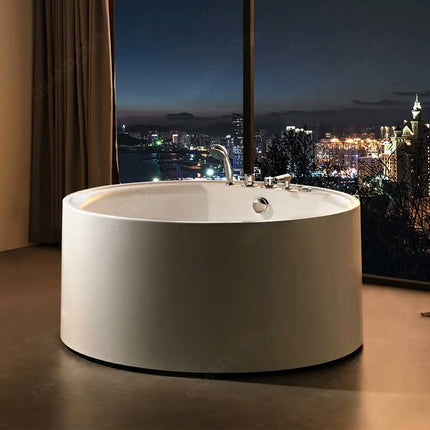 Home Round Bubble Bathtub Single Constant Temperature Spa Massage Bathtub Acrylic Bathtub