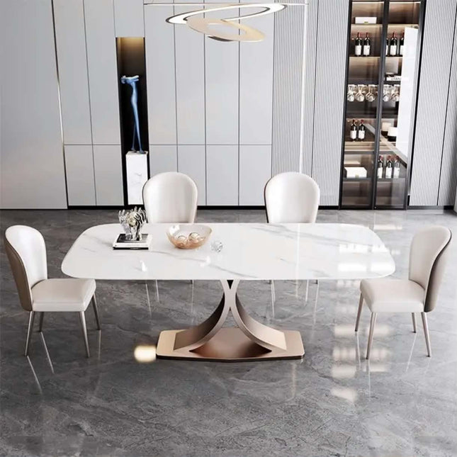 Modern Dining Table with Marble Top Dining Tables Luxury Dining Table Set