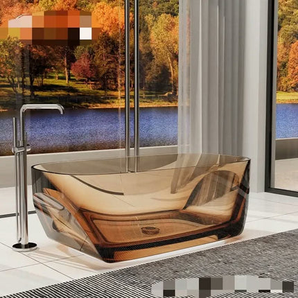 Soaker Hot Tub Adult Free Standing Clear Bathtub Composite Resin Transparent Resin Bathtub