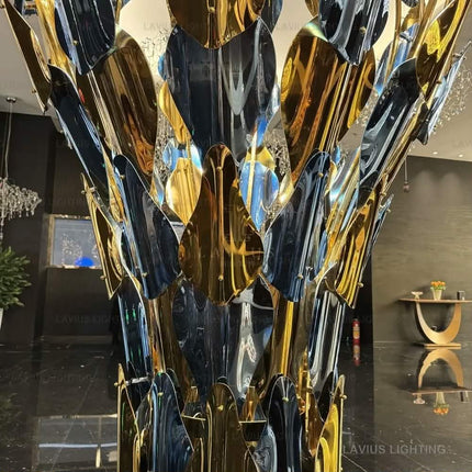 Customizable Chandelier Light LED Modern Glass for Hotel Lobby Hall Lighting Project